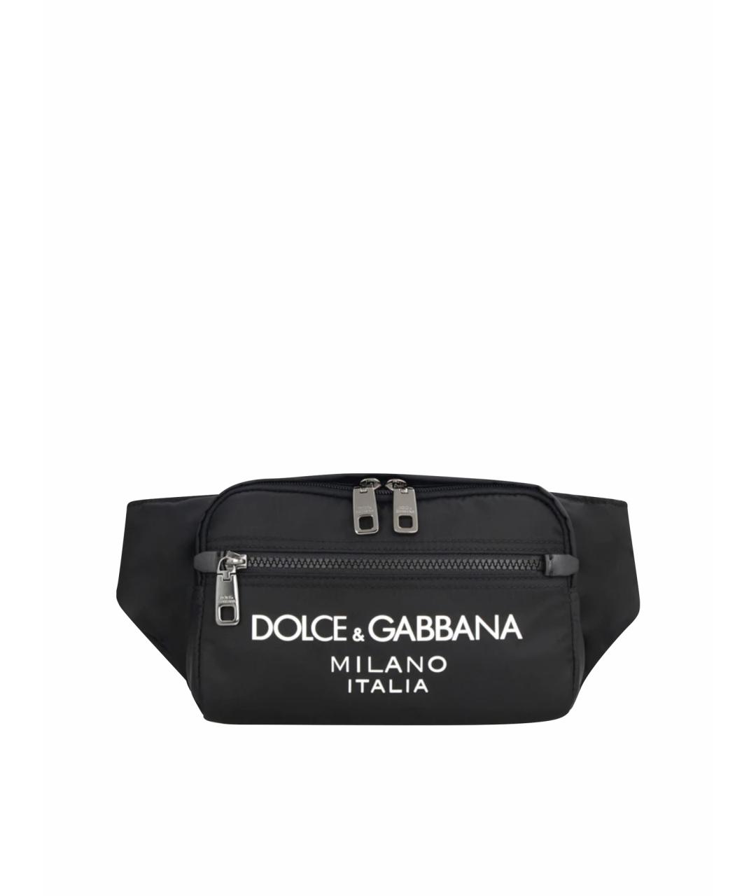 DOLCE&GABBANA Черная поясная сумка, фото 1