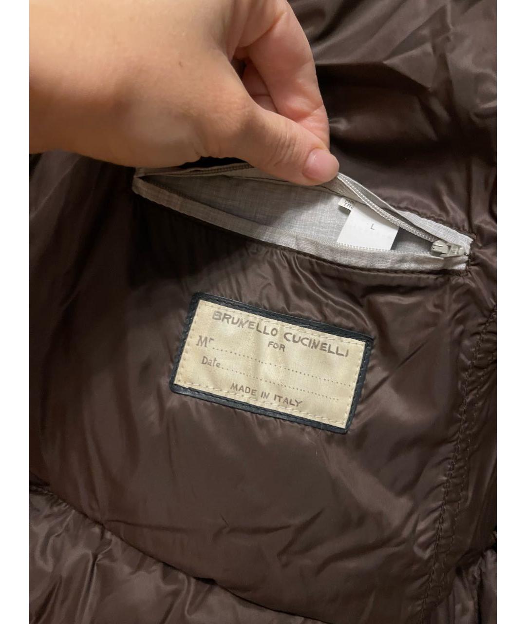 BRUNELLO CUCINELLI Темно-синяя кожаная куртка, фото 6