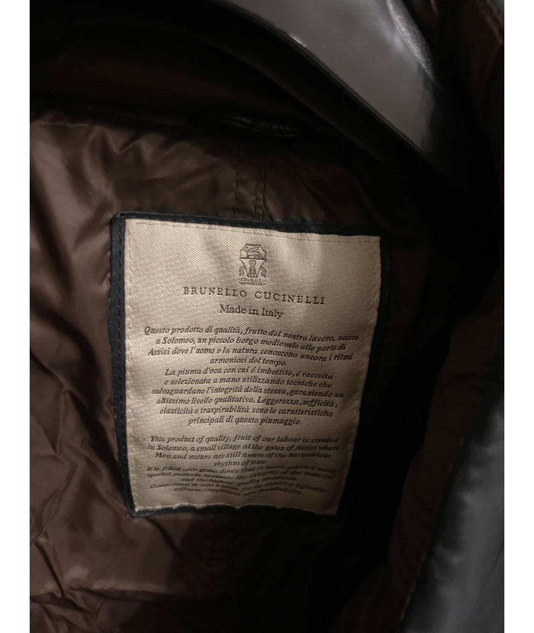 BRUNELLO CUCINELLI Темно-синяя кожаная куртка, фото 5