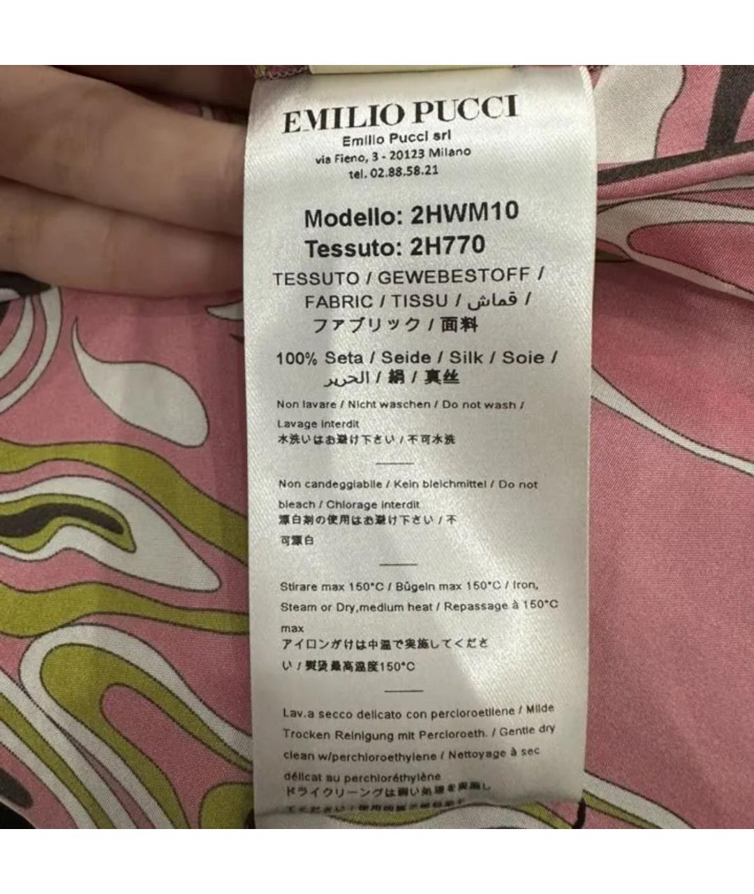 EMILIO PUCCI Розовая шелковая блузы, фото 5