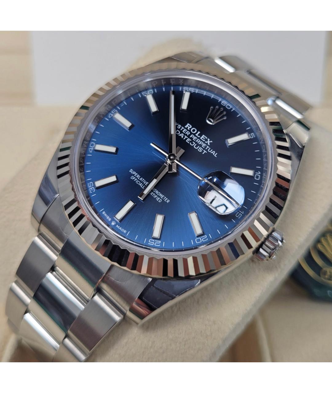 ROLEX Синие часы, фото 4
