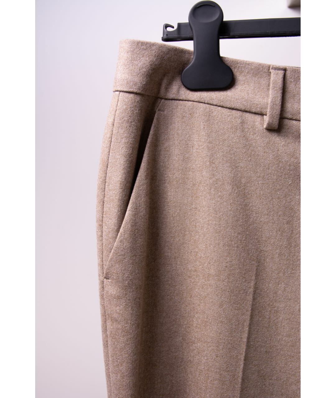 FENDI Бежевые шерстяные брюки узкие, фото 5