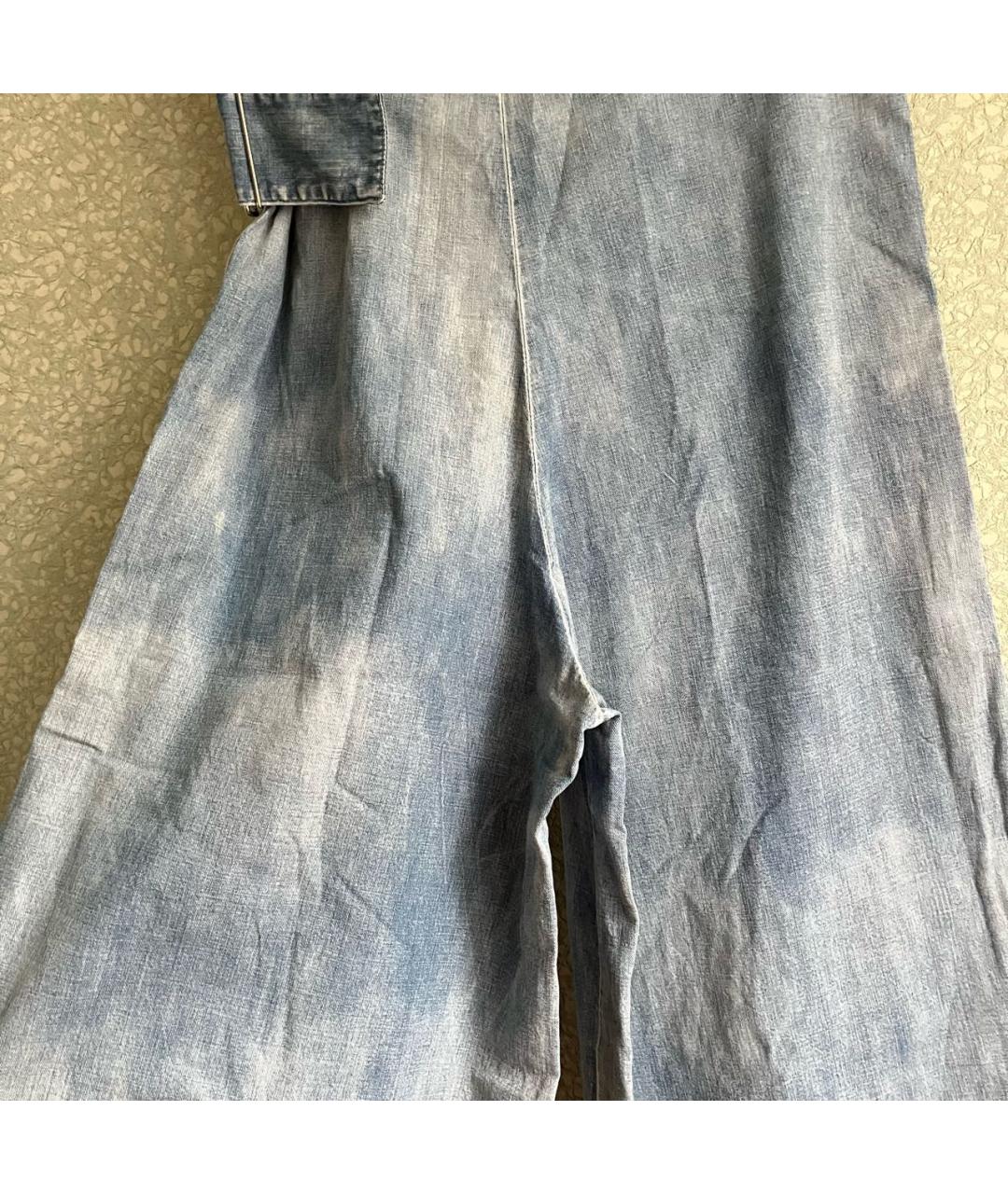 YOHJI YAMAMOTO Голубые хлопковые джинсы клеш, фото 6