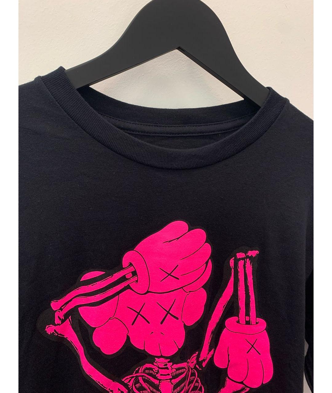 KAWS Черная хлопковая футболка, фото 3