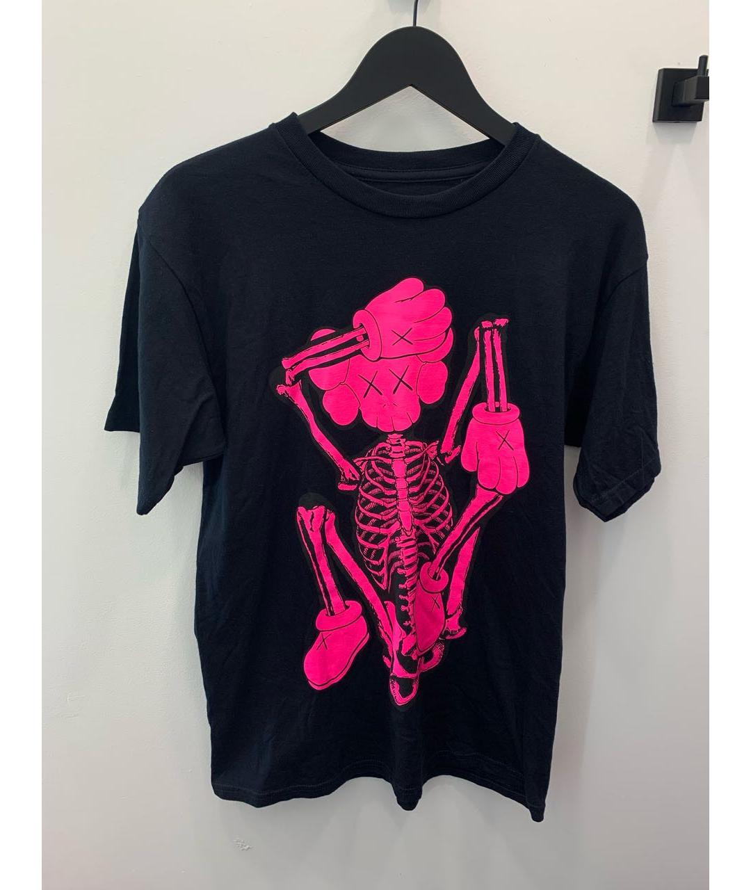 KAWS Черная хлопковая футболка, фото 5