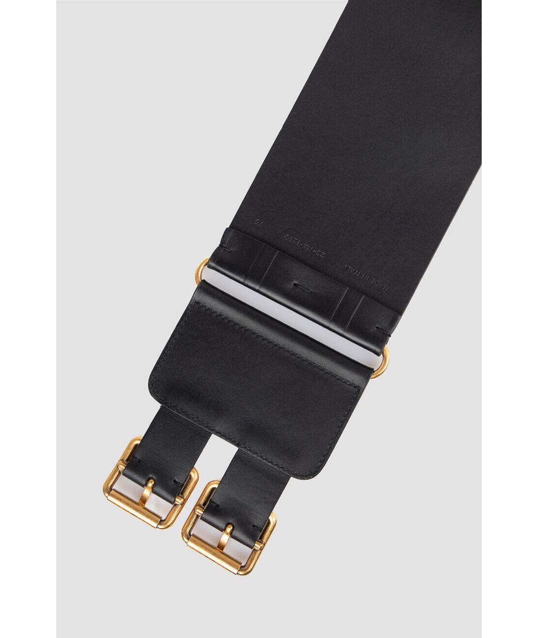 CHRISTIAN DIOR Черный кожаный ремень, фото 5