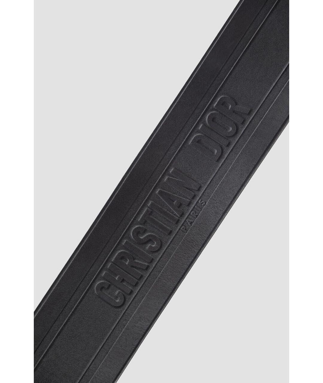 CHRISTIAN DIOR Черный кожаный ремень, фото 6