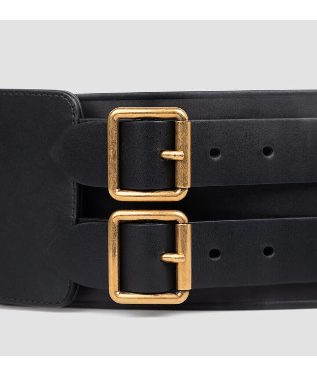 CHRISTIAN DIOR Черный кожаный ремень, фото 3