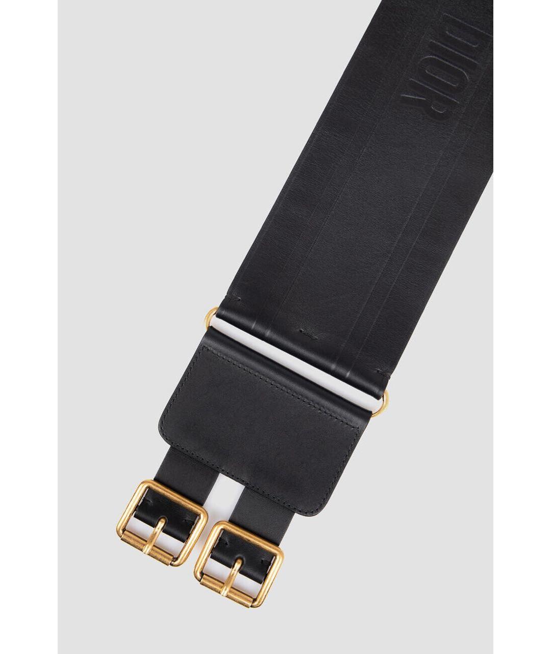 CHRISTIAN DIOR Черный кожаный ремень, фото 4