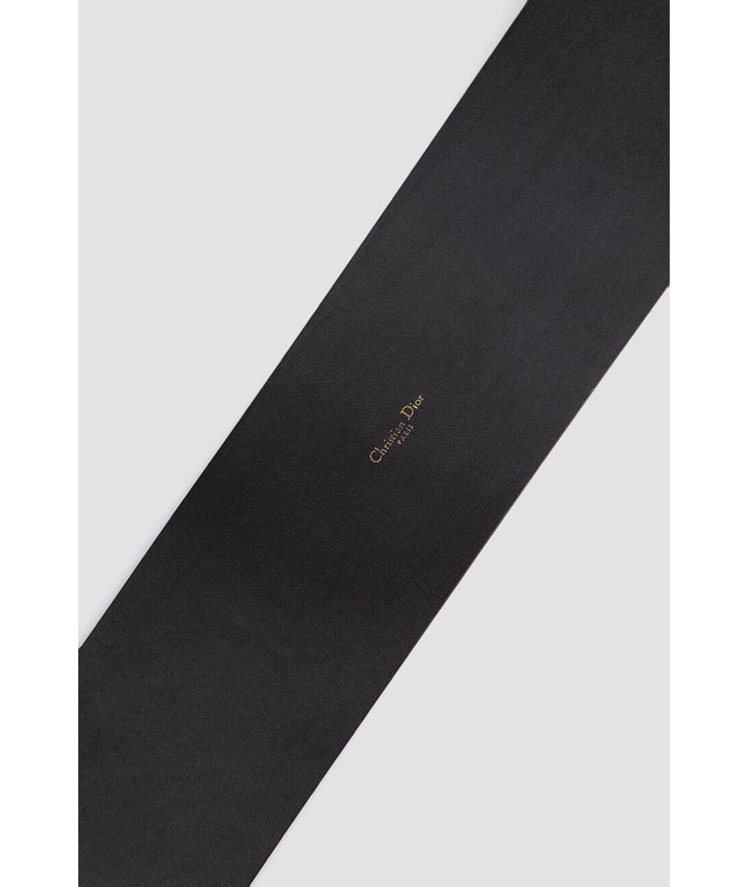 CHRISTIAN DIOR Черный кожаный ремень, фото 7