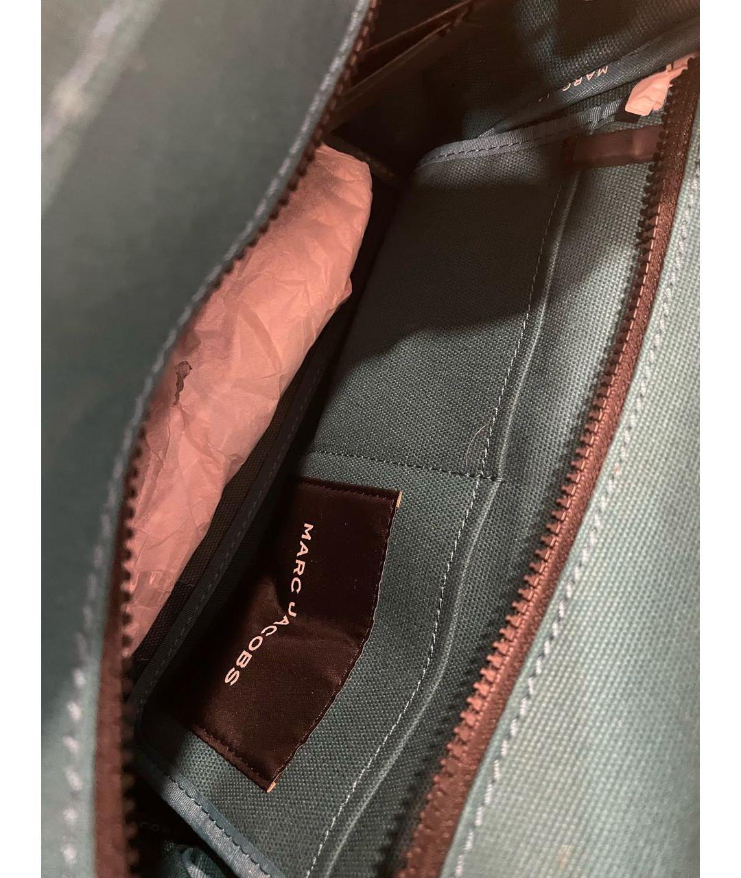 MARC JACOBS Бирюзовая тканевая сумка тоут, фото 3
