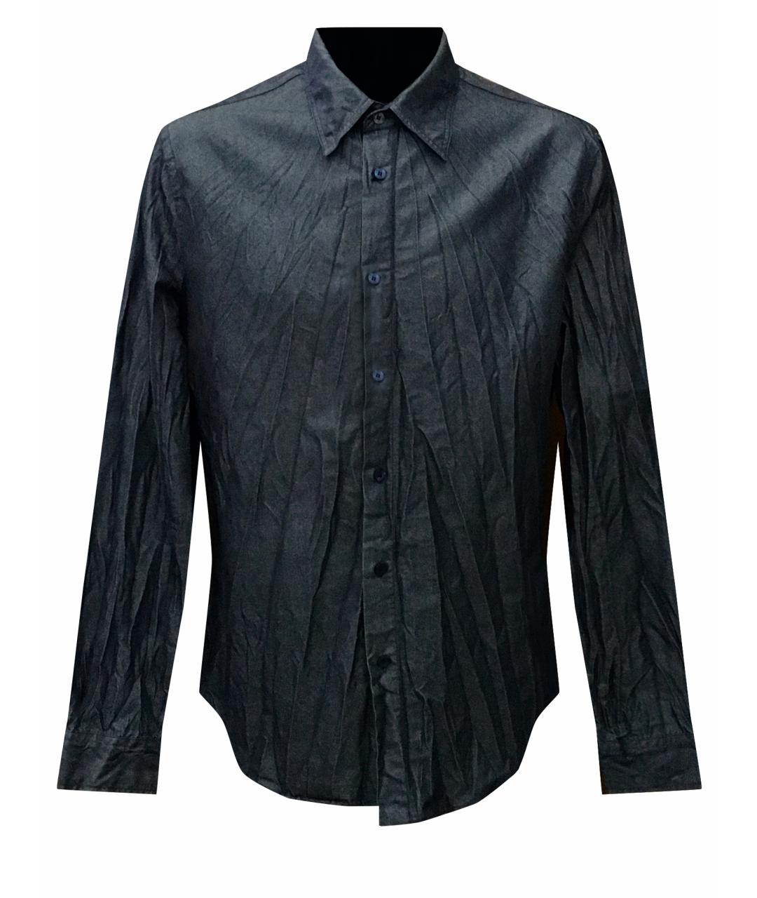 JUST CAVALLI Черная хлопко-полиэстеровая кэжуал рубашка, фото 1