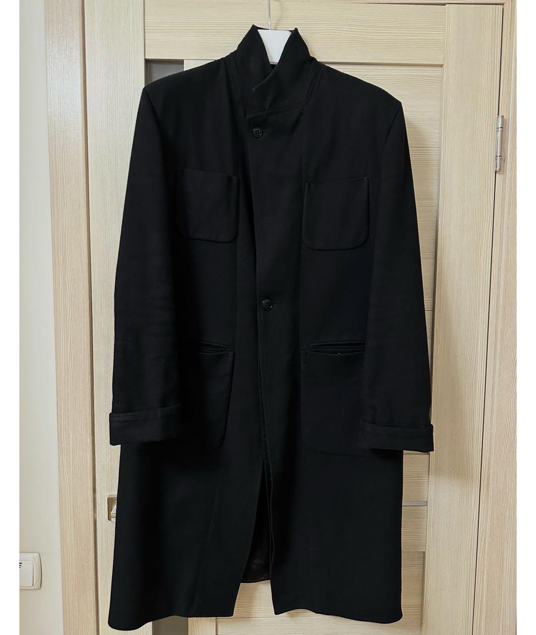 ANN DEMEULEMEESTER Черное шерстяное пальто, фото 6