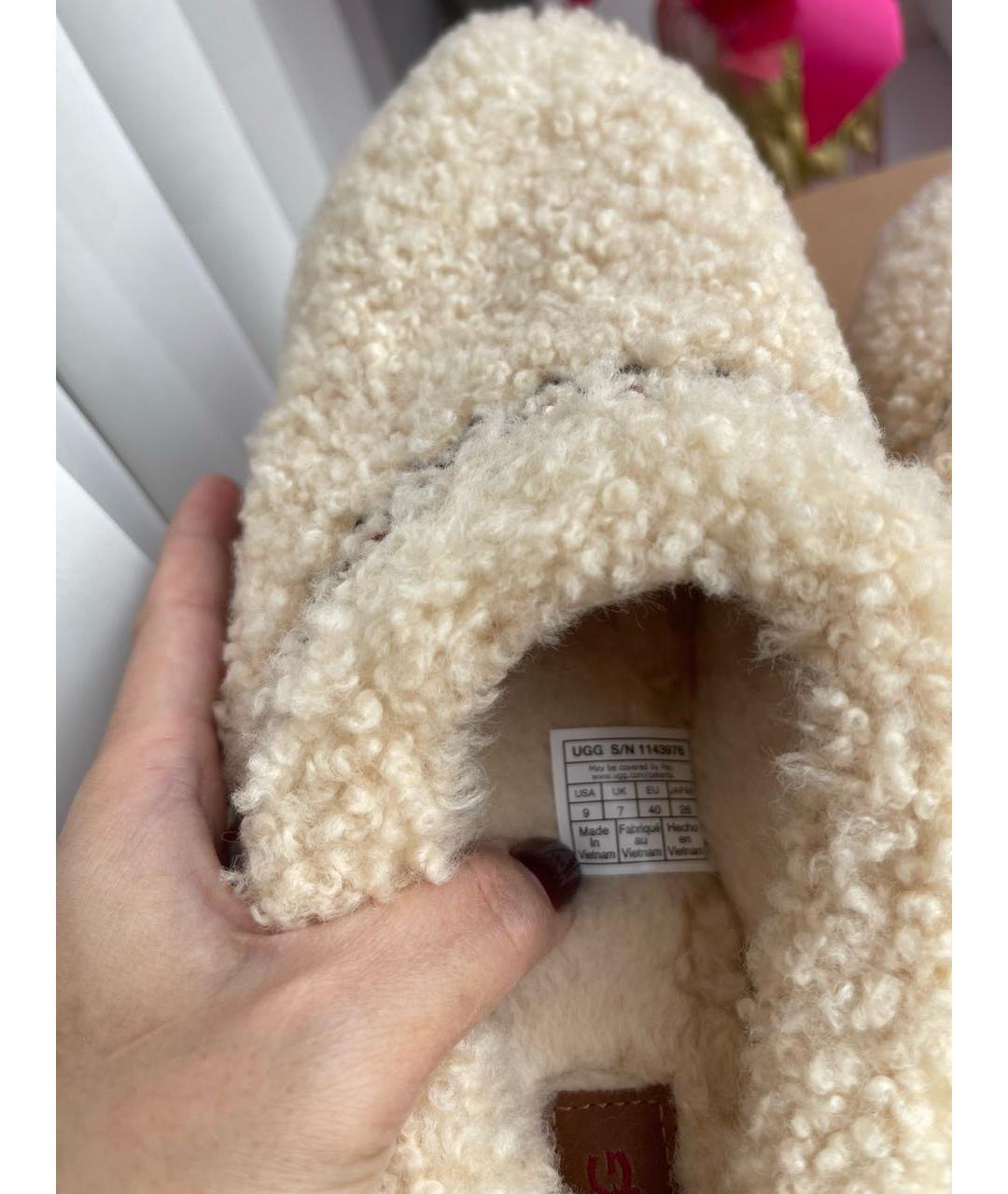 UGG AUSTRALIA Бежевые мюли, фото 7