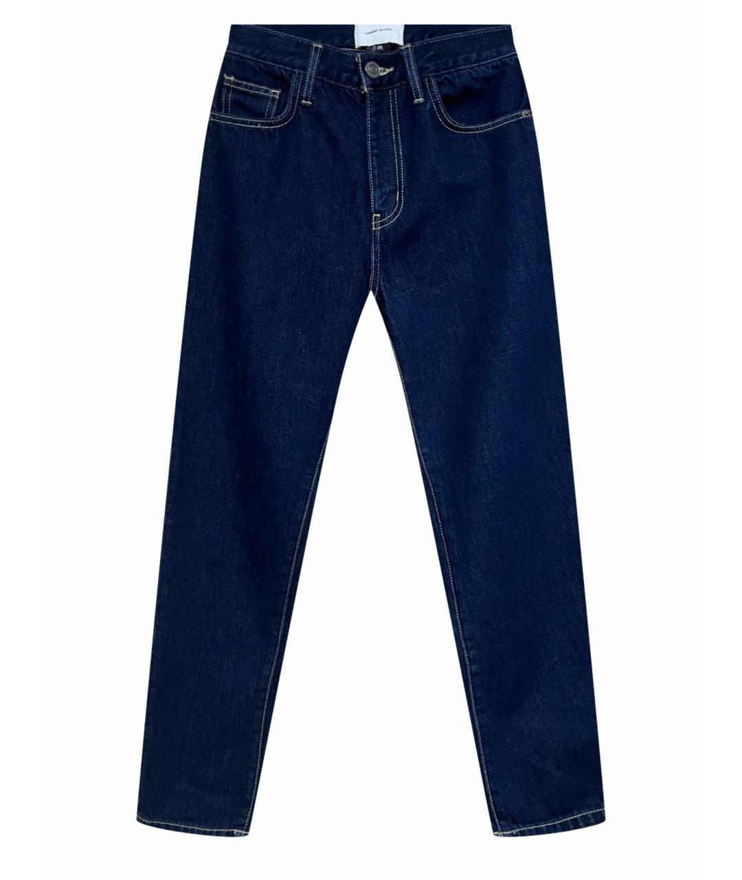 CURRENT/ELLIOTT Темно-синие хлопковые прямые джинсы, фото 1