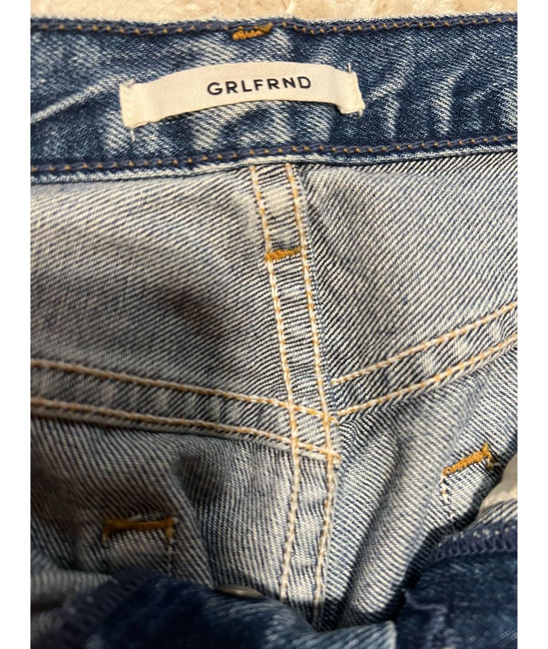 GRLFRND Голубые хлопковые джинсы слим, фото 3