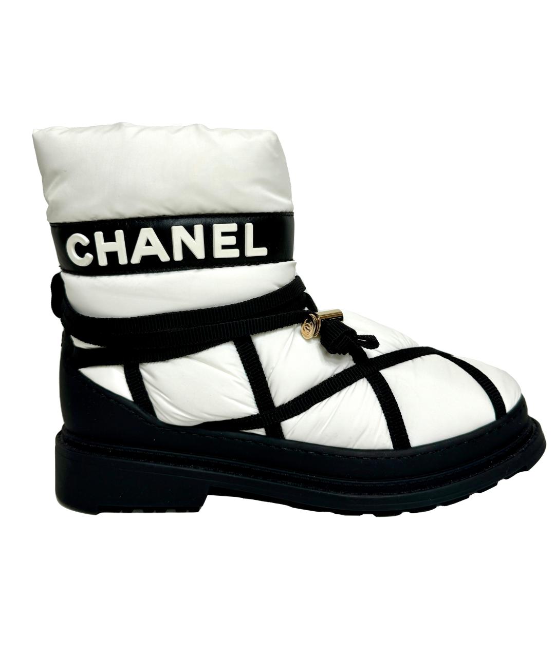 CHANEL PRE-OWNED Белые неопреновые ботинки, фото 1