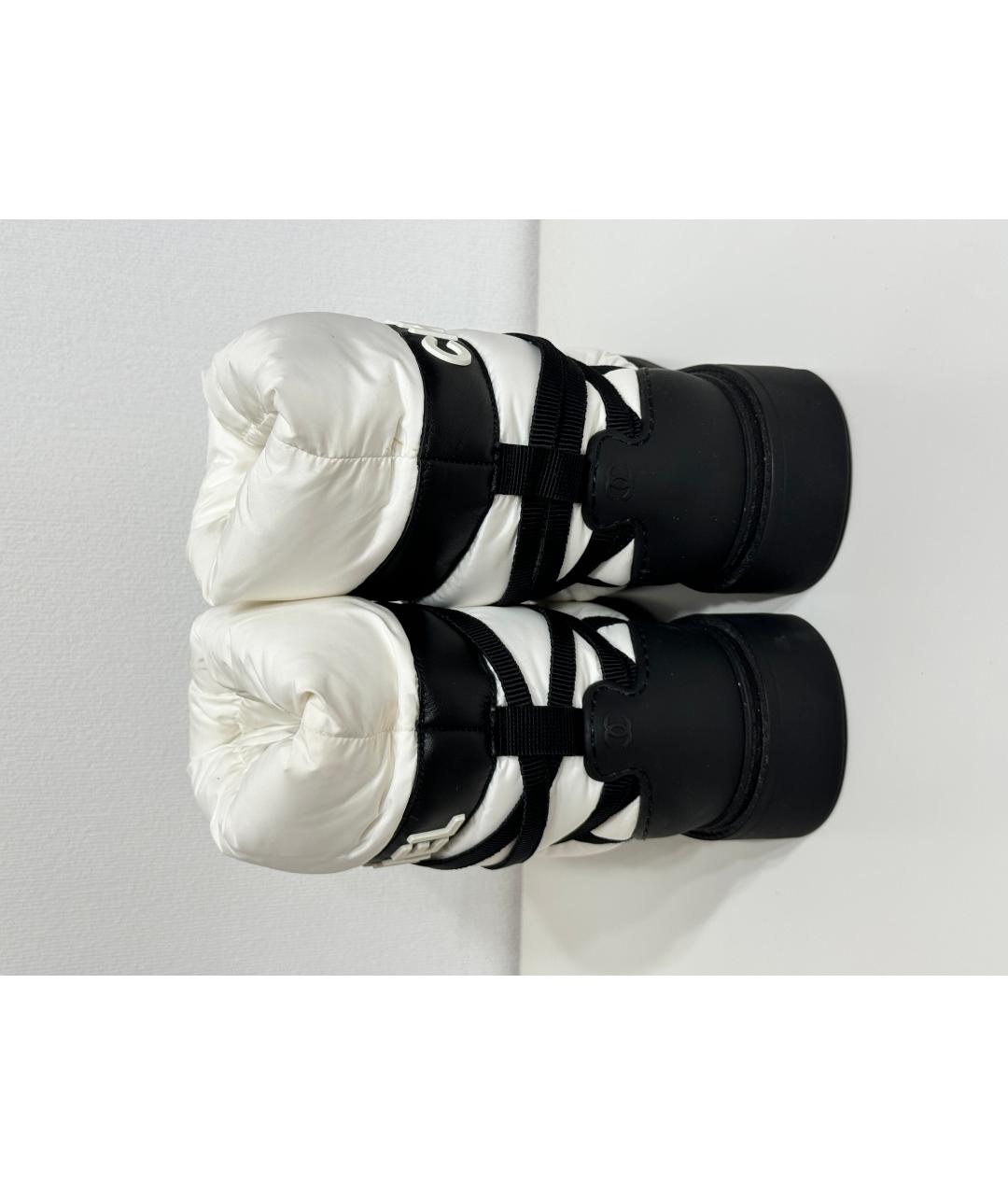 CHANEL PRE-OWNED Белые неопреновые ботинки, фото 4