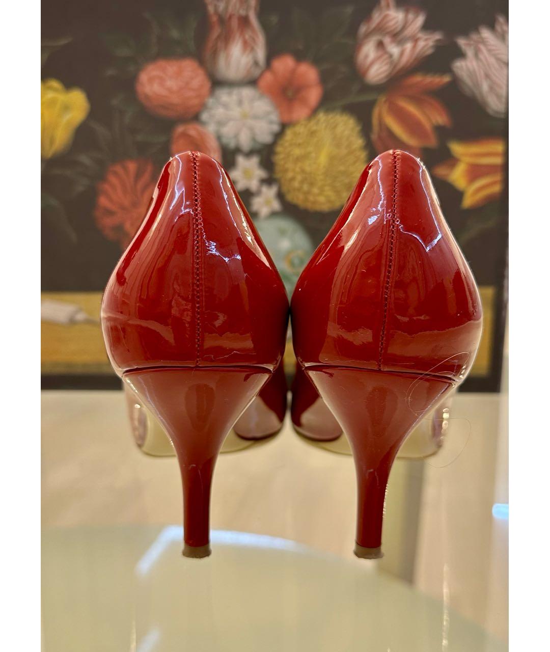 FERRAGAMO Красные туфли из лакированной кожи, фото 4