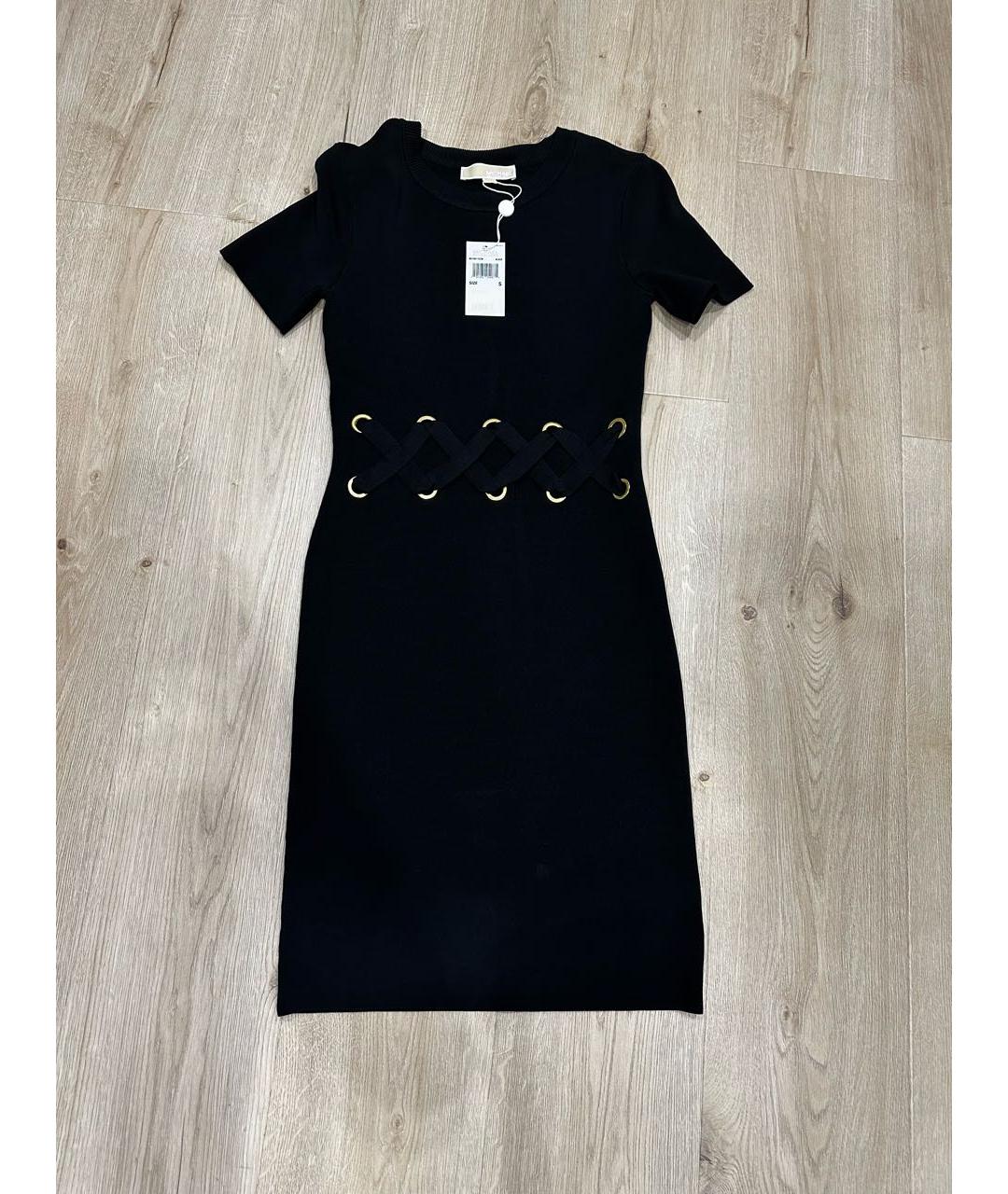 MICHAEL KORS Черное вискозное повседневное платье, фото 6