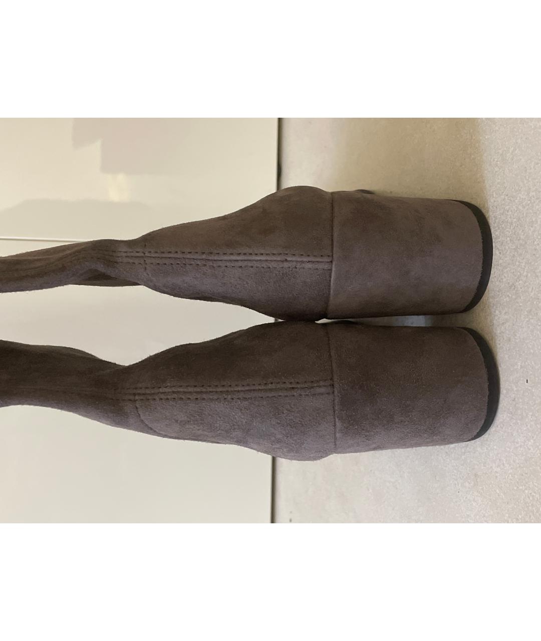 STUART WEITZMAN Серые замшевые ботфорты, фото 4