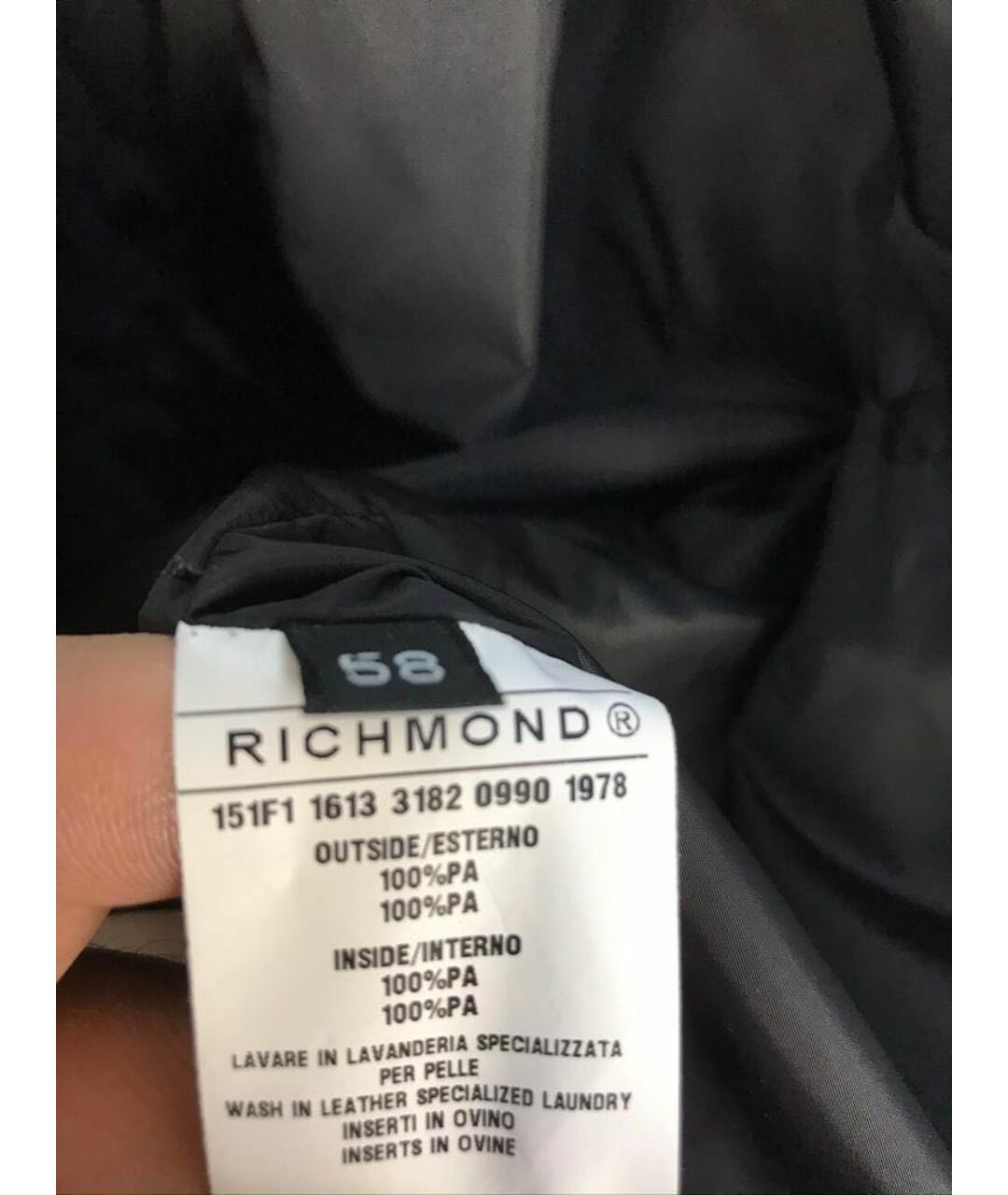 JOHN RICHMOND Черная полиэстеровая куртка, фото 3