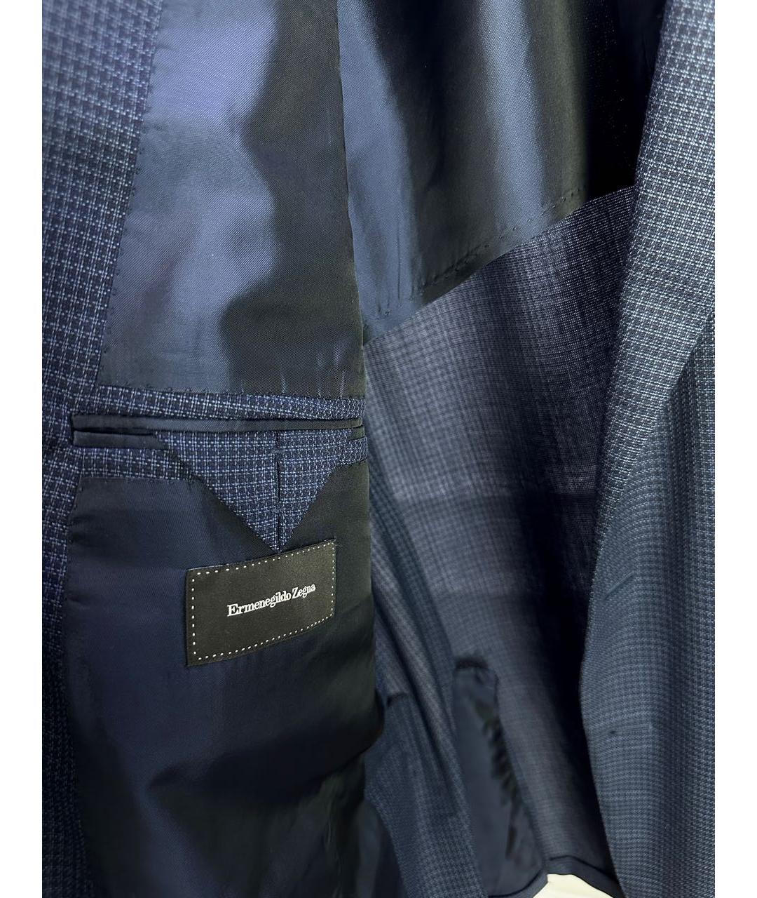 ERMENEGILDO ZEGNA Темно-синий шерстяной пиджак, фото 3