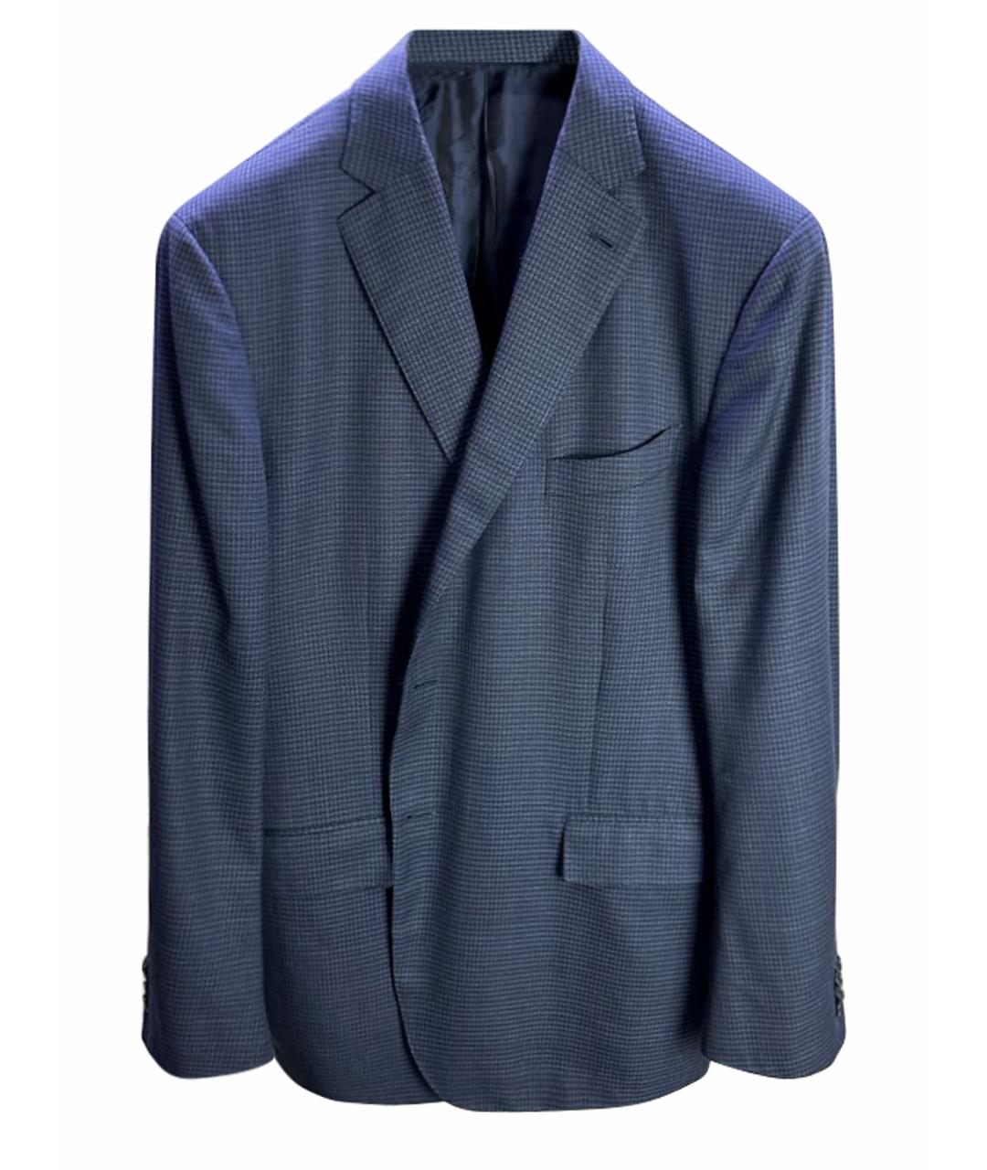 ERMENEGILDO ZEGNA Темно-синий шерстяной пиджак, фото 1