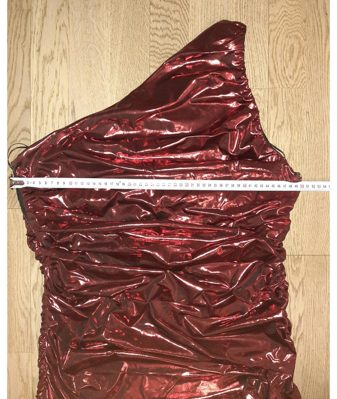 DKNY Красное полиэстеровое вечернее платье, фото 8