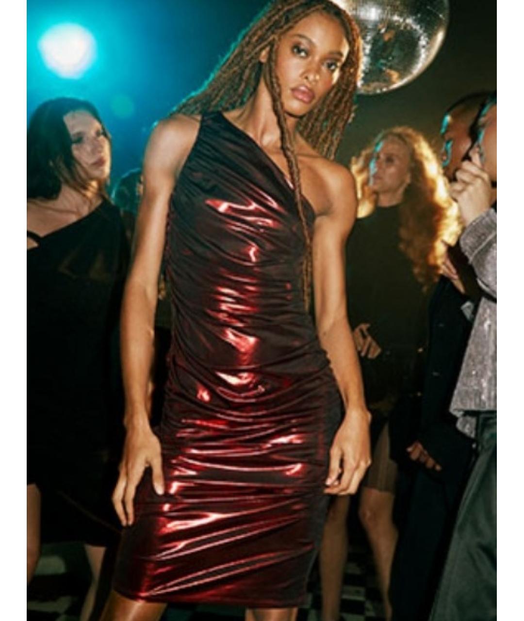 DKNY Красное полиэстеровое вечернее платье, фото 7