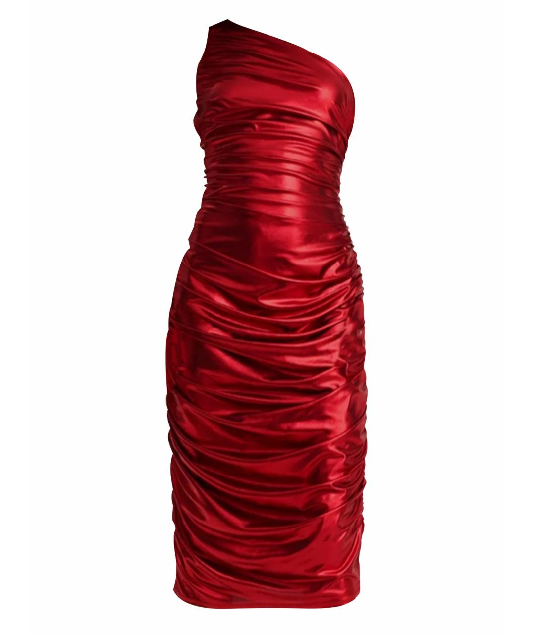 DKNY Красное полиэстеровое вечернее платье, фото 1