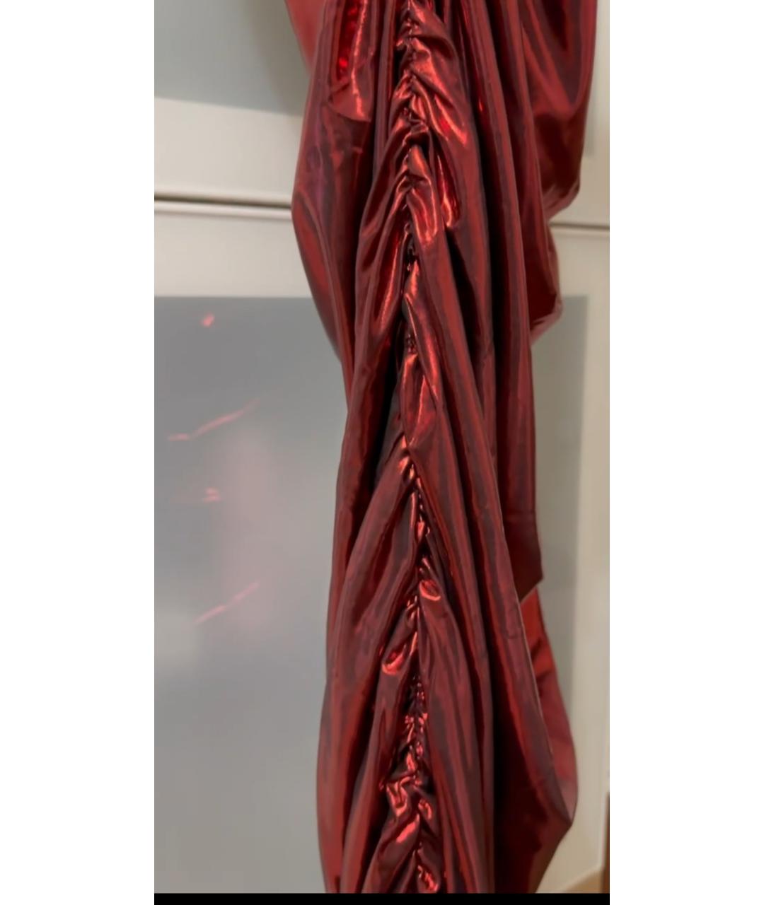 DKNY Красное полиэстеровое вечернее платье, фото 5