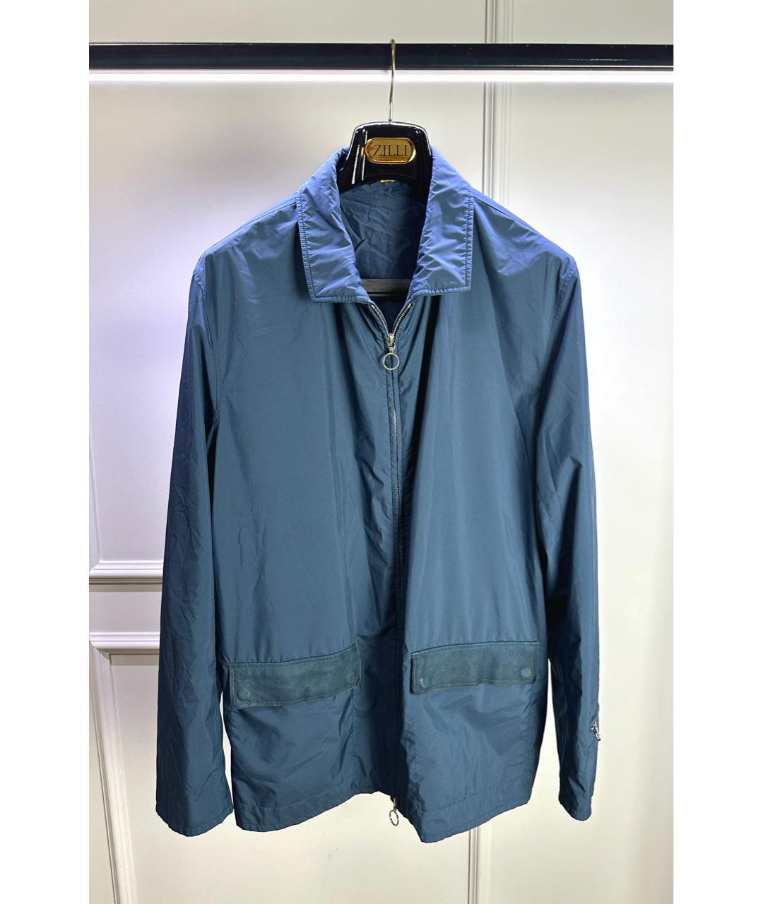 SERAPHIN Синяя шелковая куртка, фото 3