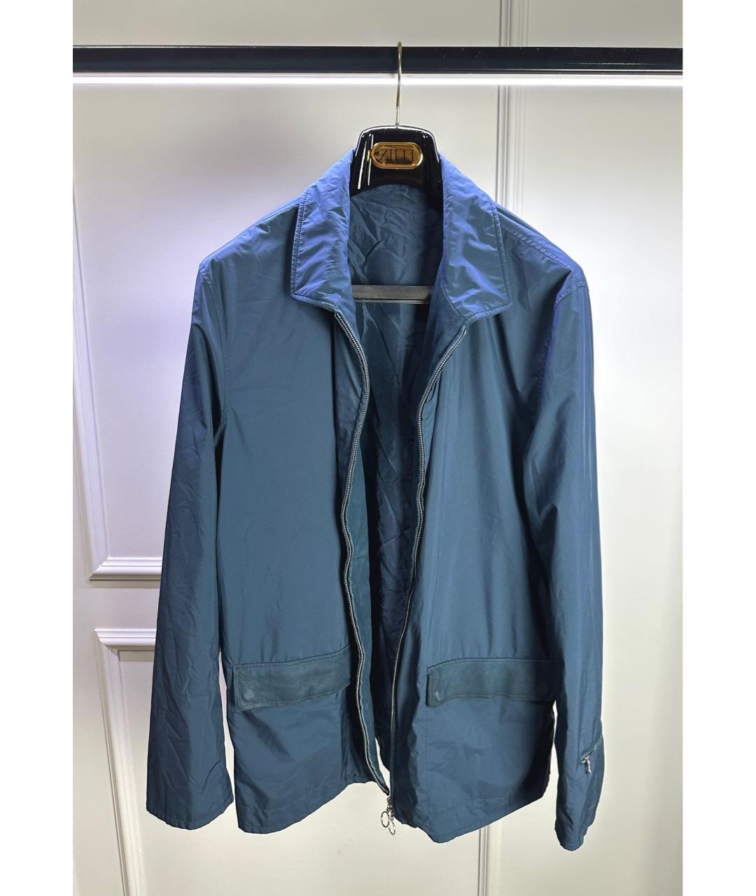 SERAPHIN Синяя шелковая куртка, фото 8