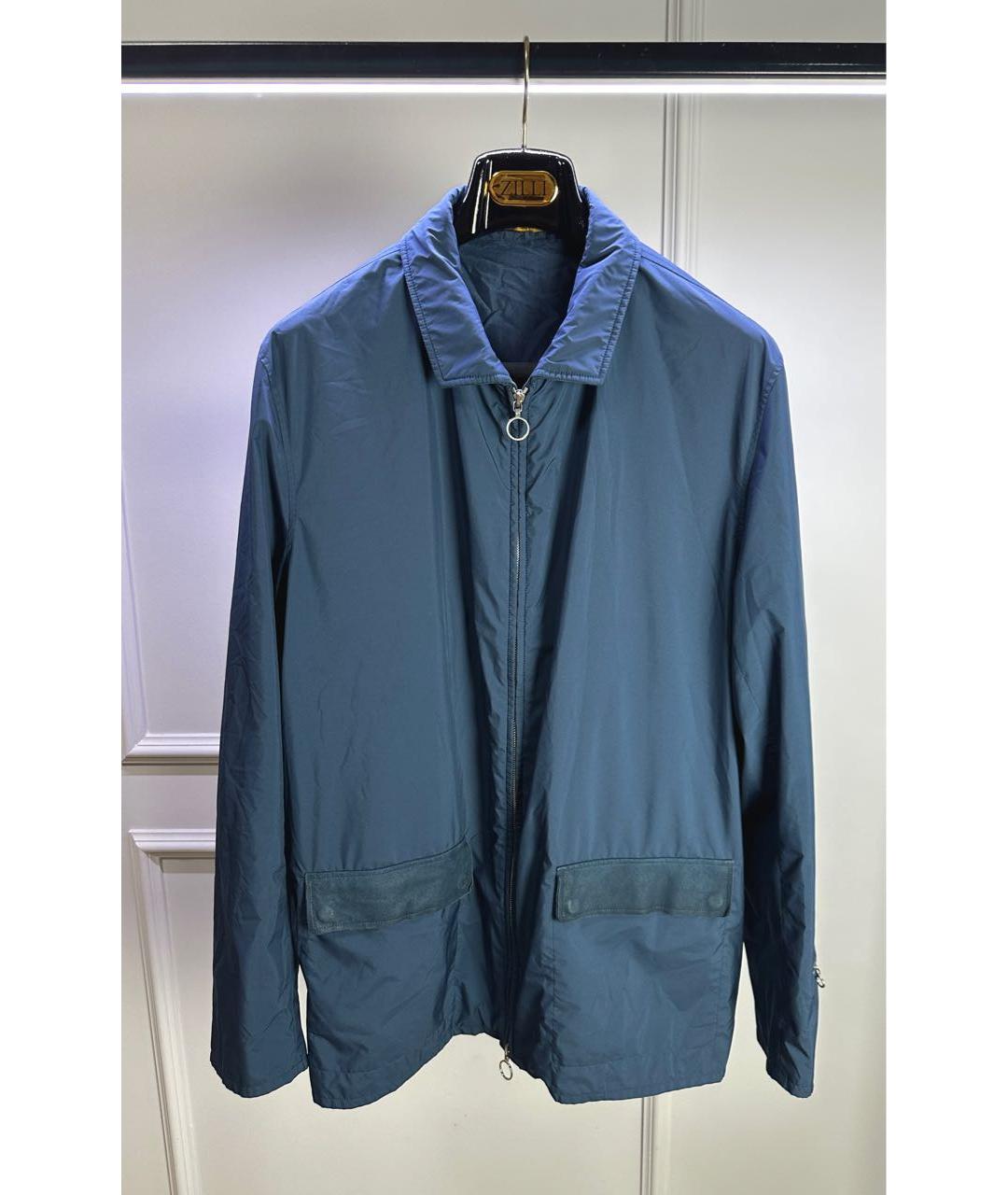 SERAPHIN Синяя шелковая куртка, фото 2