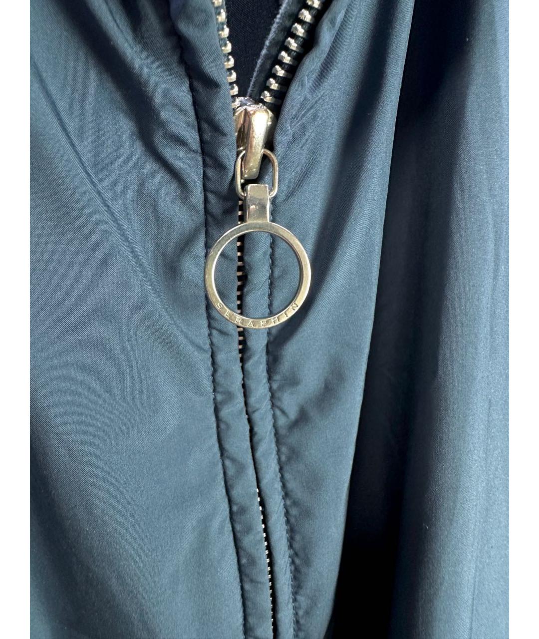 SERAPHIN Синяя шелковая куртка, фото 4