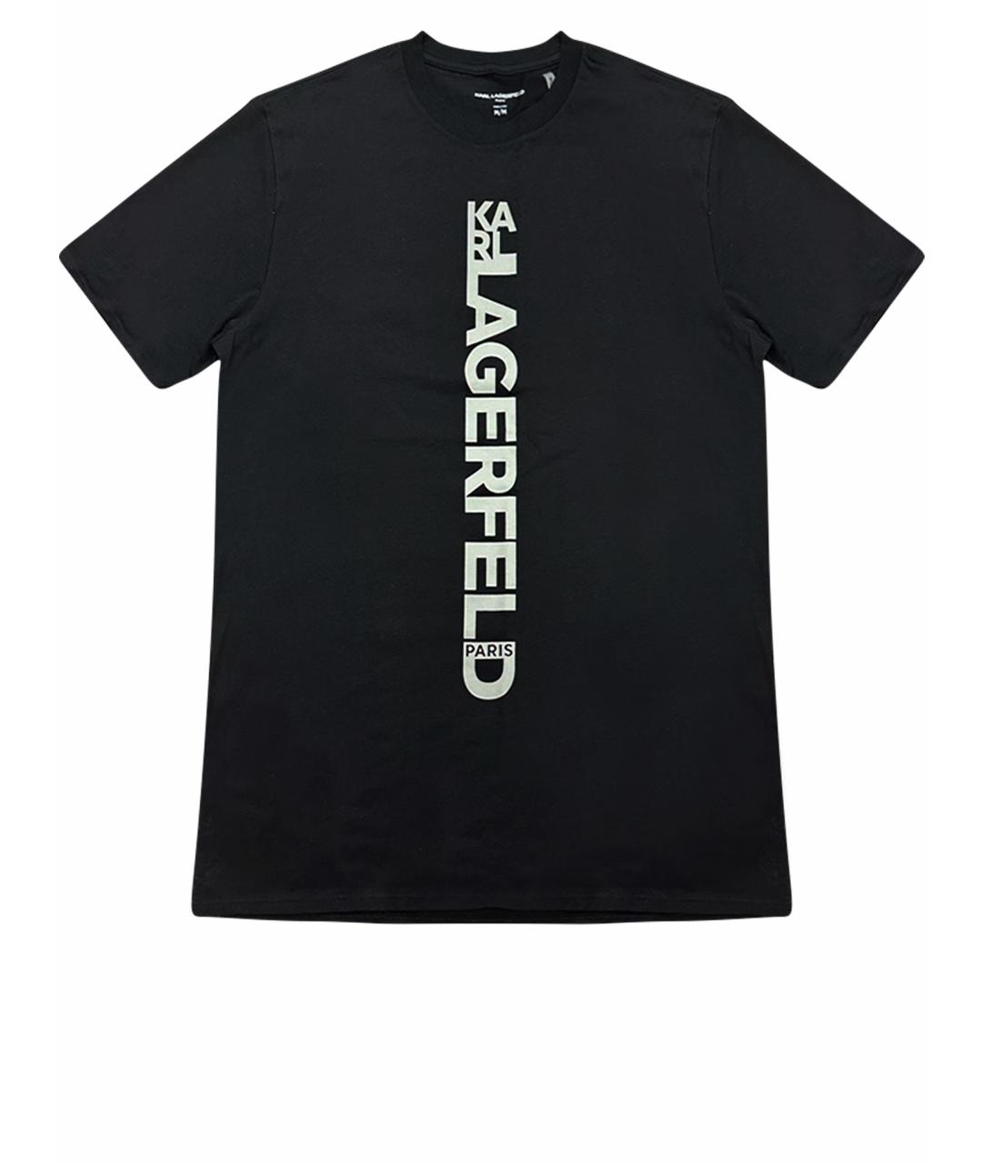 KARL LAGERFELD Черная хлопковая футболка, фото 1