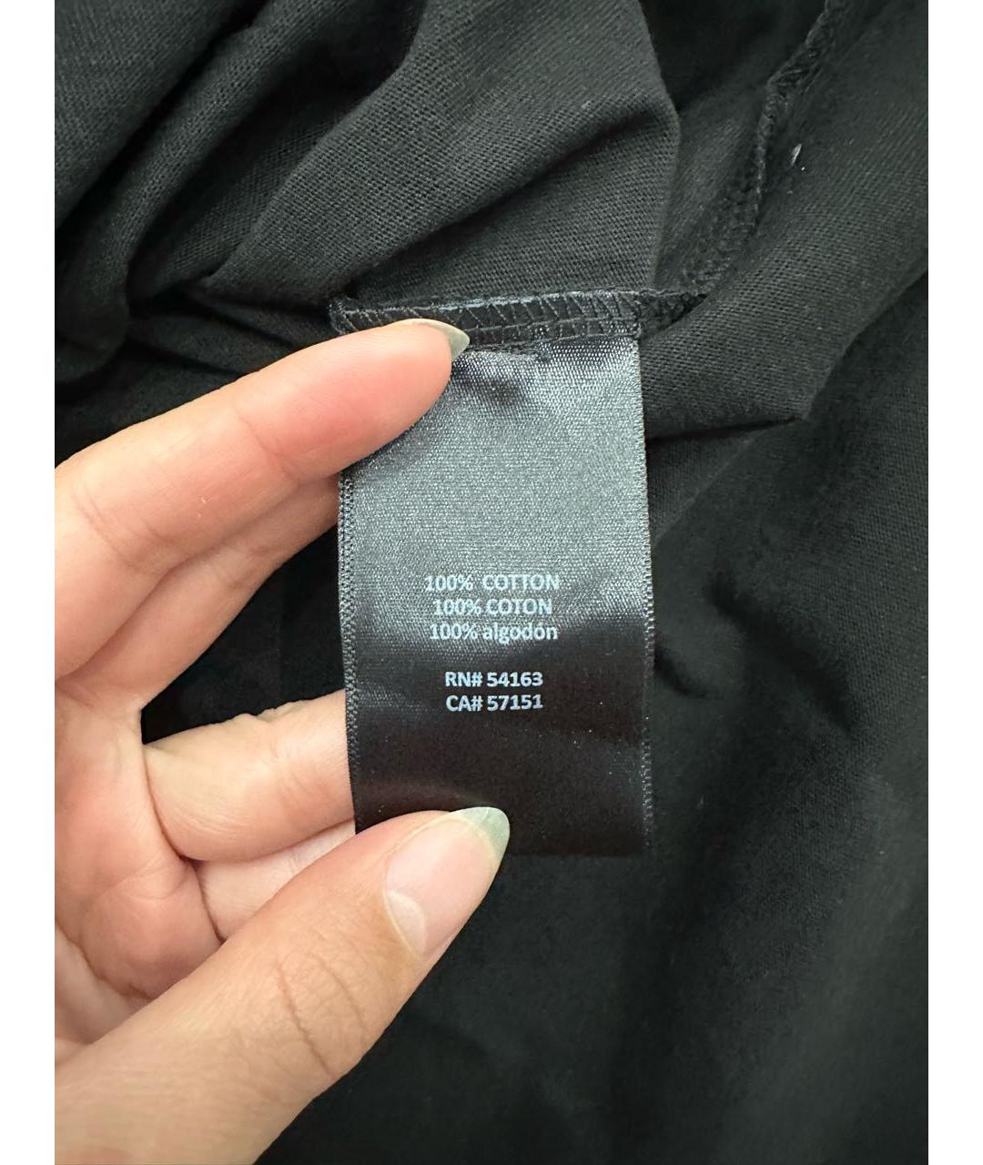 KARL LAGERFELD Черная хлопковая футболка, фото 6