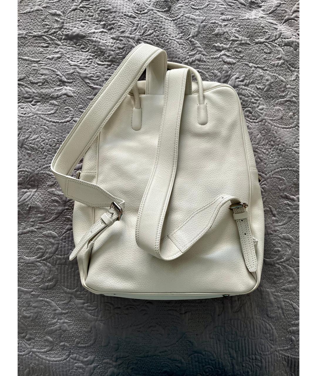 VERSACE Белый кожаный рюкзак, фото 3