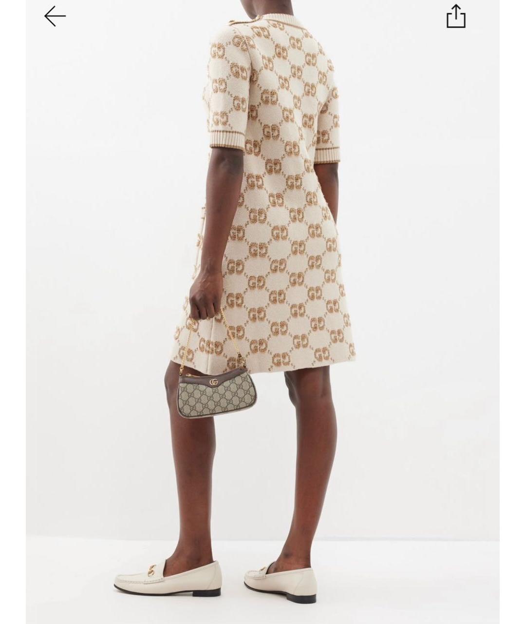 GUCCI Коричневая кожаная сумка через плечо, фото 7