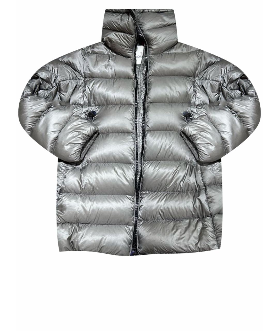 MONCLER Серая полиэстеровая куртка, фото 1