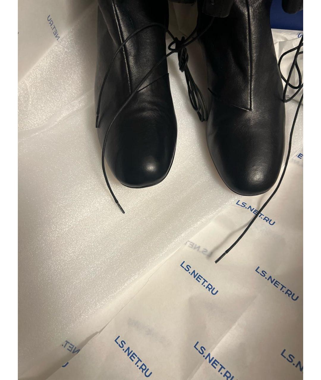 CELINE PRE-OWNED Черные кожаные ботфорты, фото 3