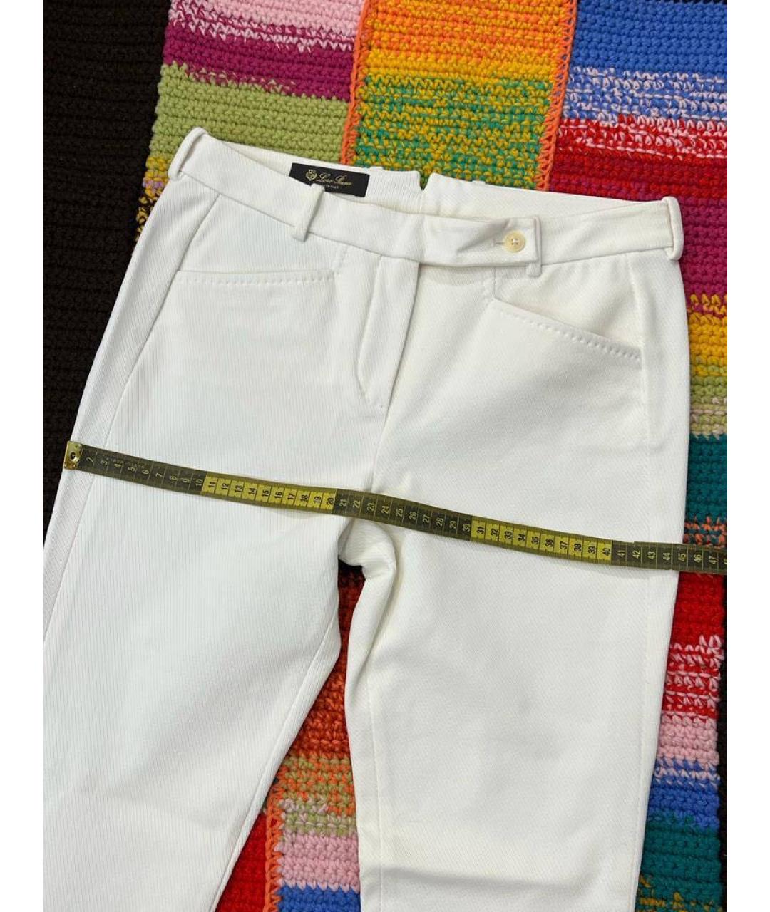 LORO PIANA Белые прямые джинсы, фото 5