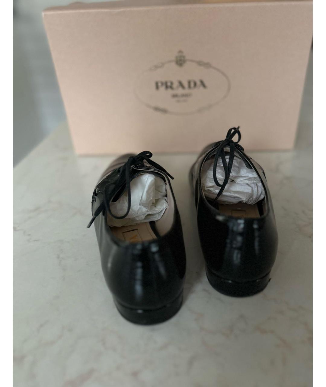 PRADA Черные туфли из лакированной кожи, фото 3