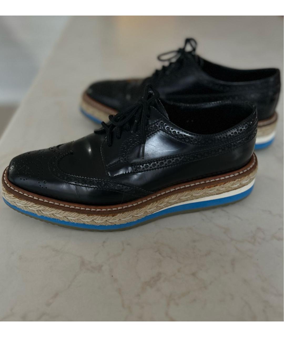 PRADA Черные кожаные лоферы, фото 5