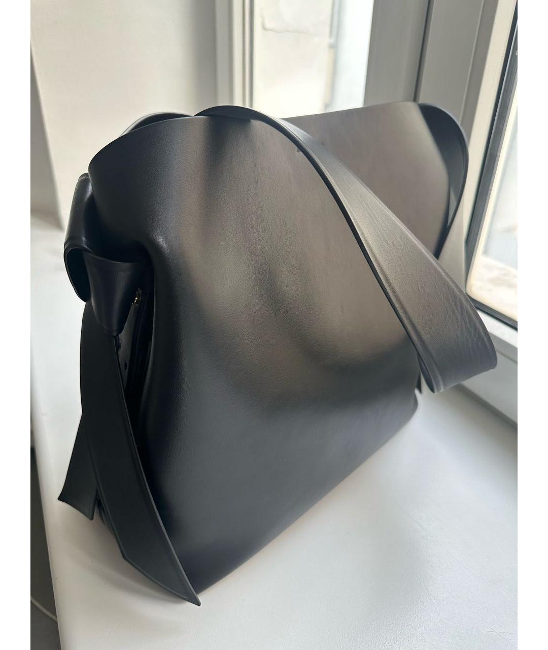 ACNE STUDIOS Черная кожаная сумка тоут, фото 3