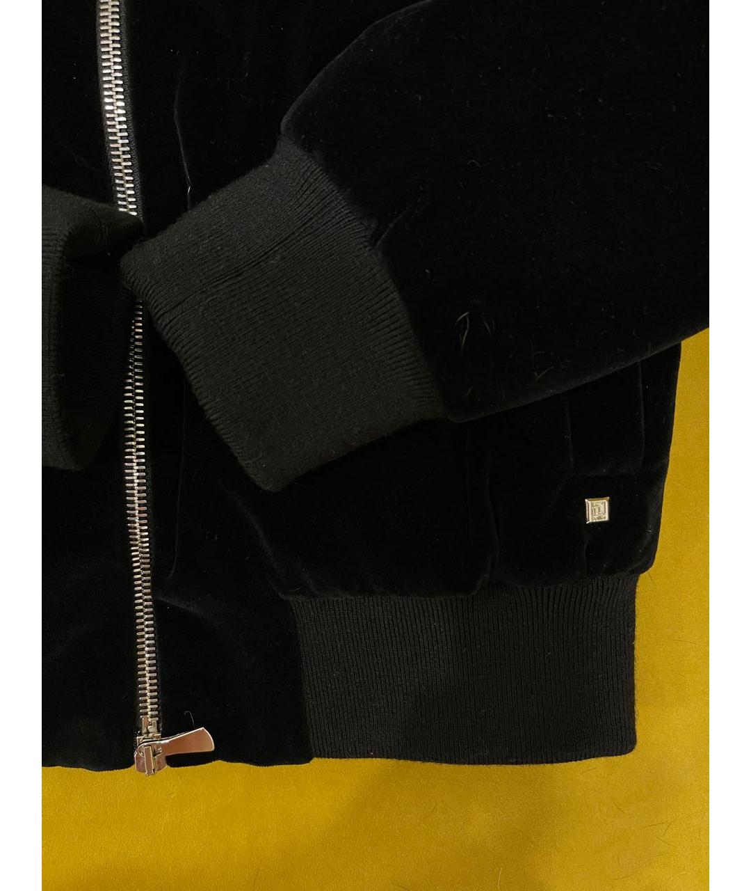 ALCHIMIA DI BALLIN Черный бархатный жакет/пиджак, фото 4