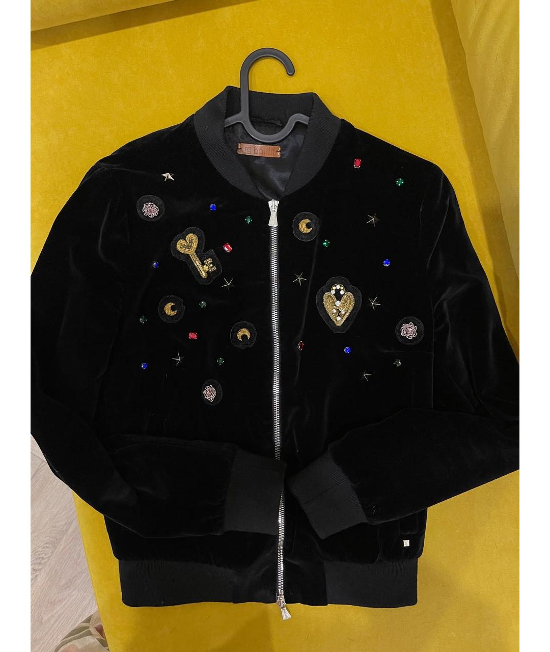 ALCHIMIA DI BALLIN Черный бархатный жакет/пиджак, фото 6