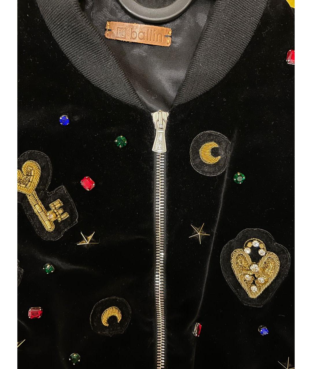 ALCHIMIA DI BALLIN Черный бархатный жакет/пиджак, фото 3