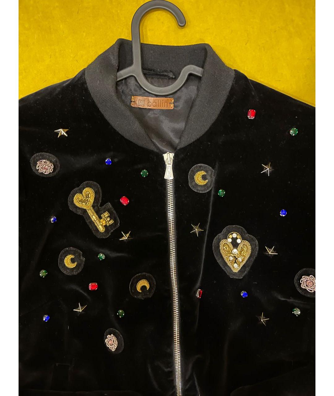 ALCHIMIA DI BALLIN Черный бархатный жакет/пиджак, фото 2